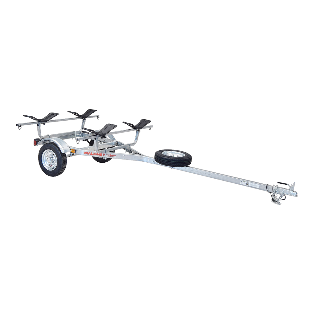Malone MicroSport 2 Kayak Trailer Package (2 Sets MegaWings, Spare Tire)